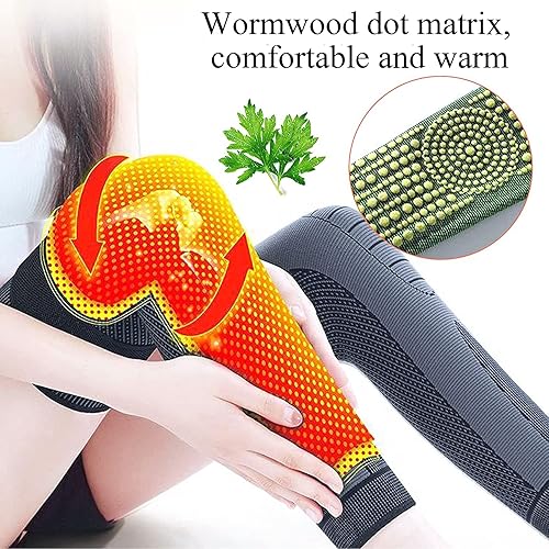 Miniatura 6 de RcLigent Rodilleras moldeadoras de acupresión de turmalina moldeadoras de acupresión de ajenjo XL negro