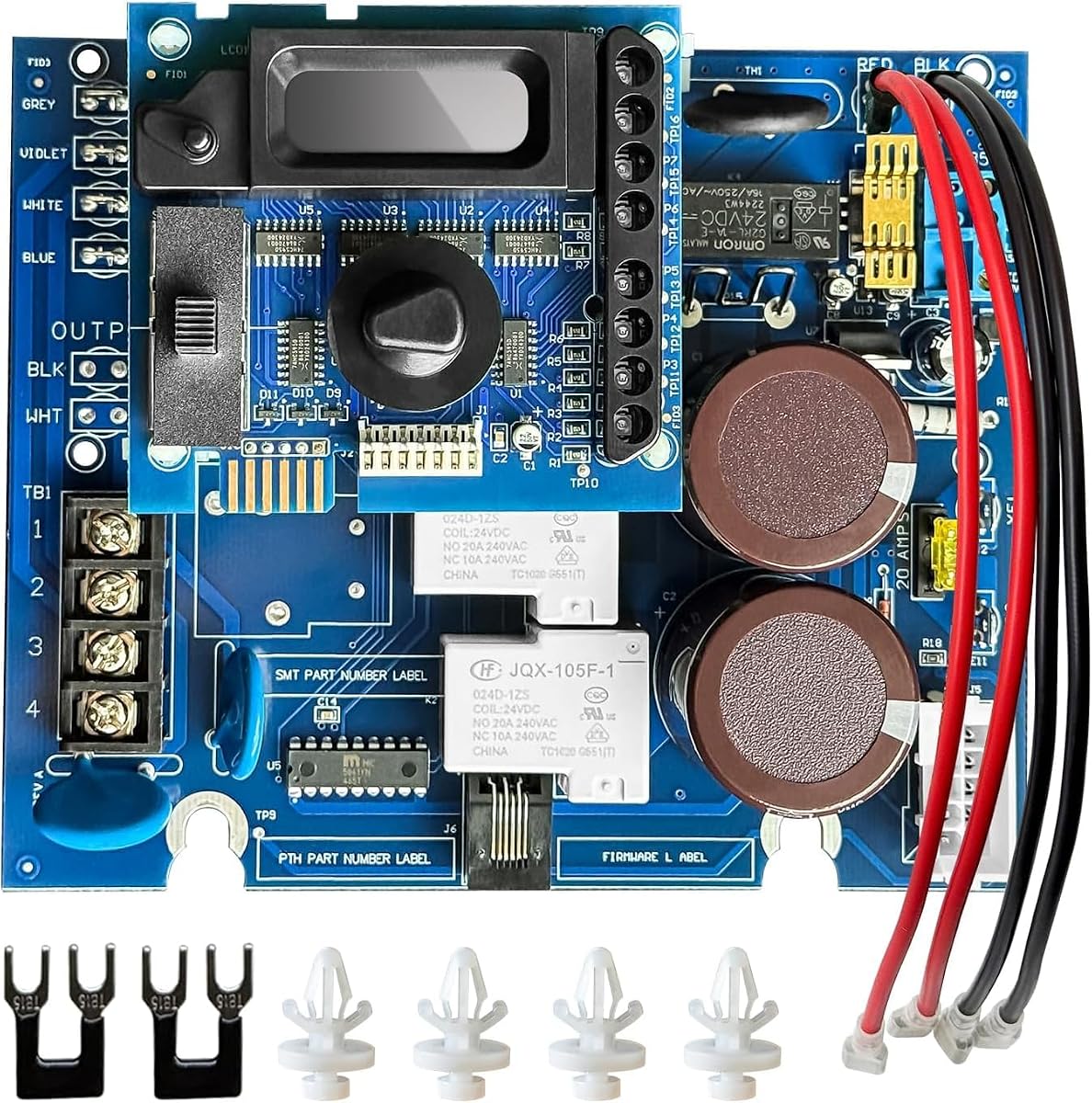 GLX-PCB-RITE Main Circuit Board & GLX-PCB-DSP Display Board Compatible with Hayward Goldline Aqua Rite Salt Chlorine Generators – Replacement for T-15, T-9, T-5, T-3 Salt Cells - Blue