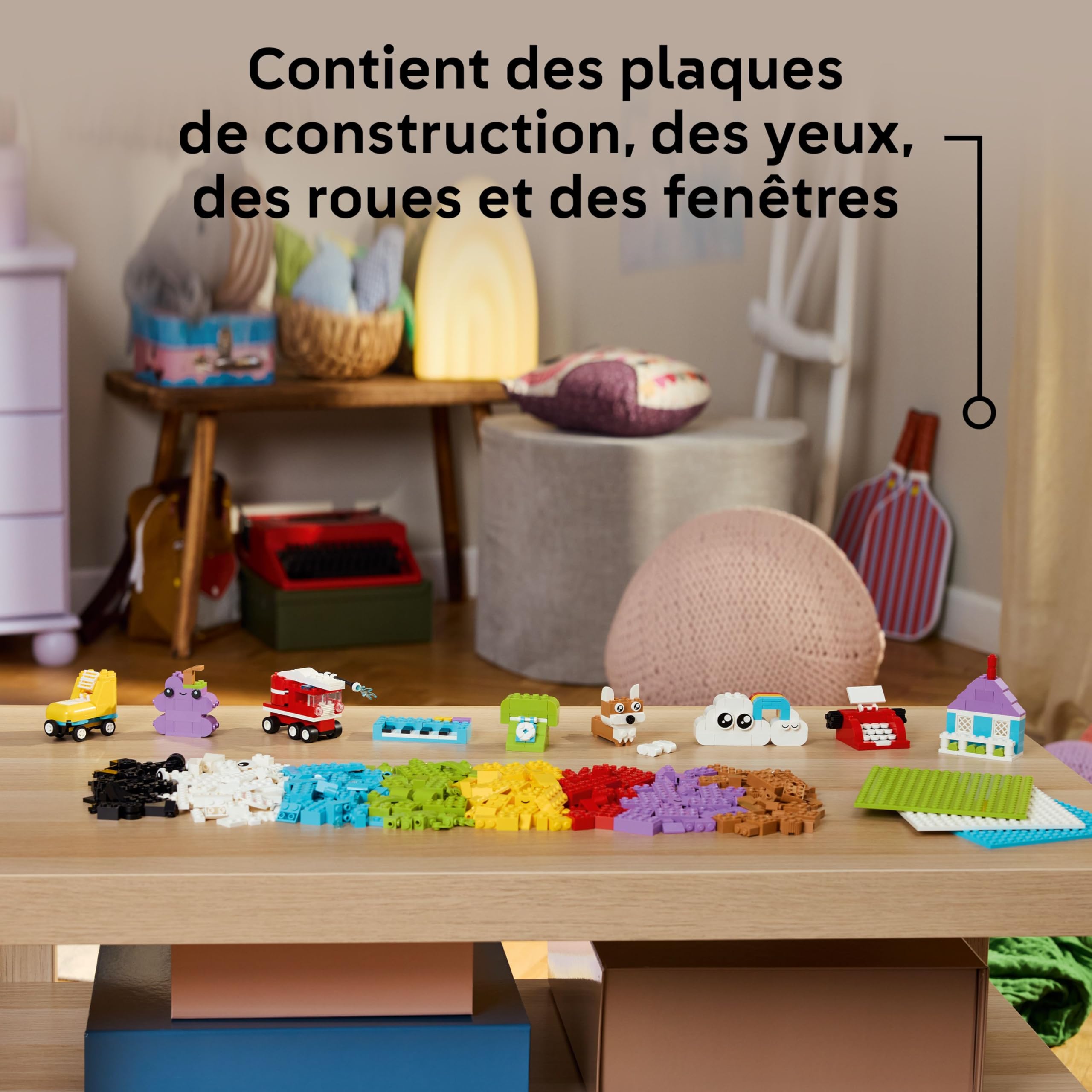 LEGO Classic La boîte créative pour Construire et Jouer - Jeu de Construction avec Briques colorées - Options Dont Une Maison, Un Chien ou Un Camion - Cadeau pour garçon ou Fille dès 5 Ans 11044