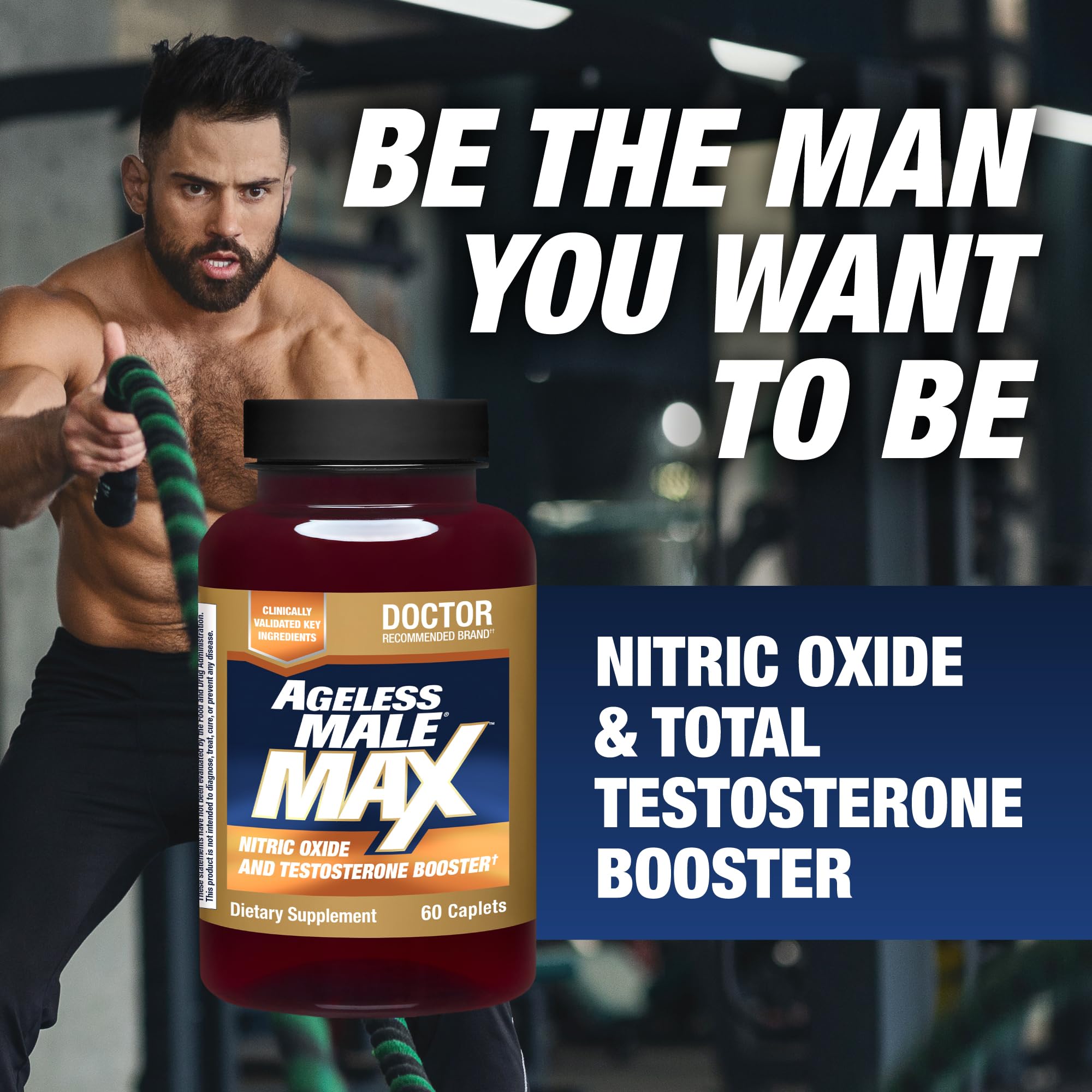 Ageless Male Max Total Testosterone Booster and Nitric Oxide for Men, 60ct — Amazon image 4