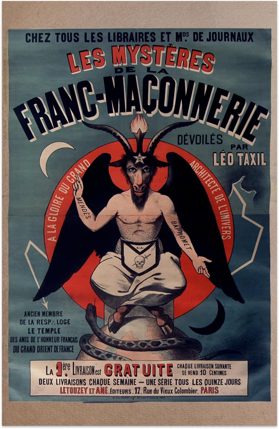 The Masonic ExchangeBaphomet Masonic Poster - [11'' x 17'']