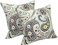 Vista 18 de LVTXIII - Juego de fundas para cojines de sofá, patio o sillón de exteriores, cuadradas y decorativas, 2 unidades de 16" x 16", sin relleno