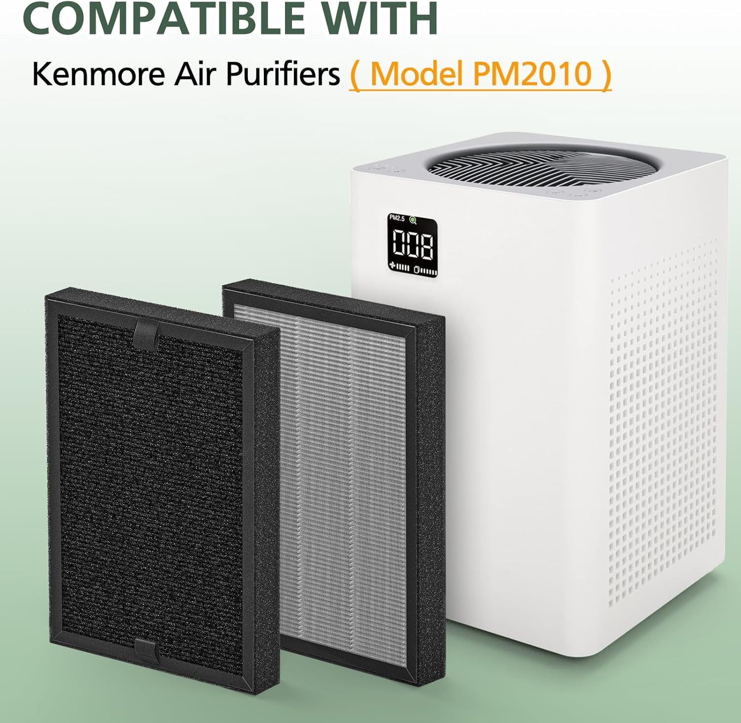 KF250 Replacement HEPA Filter, Compatible with Kenmore 1200e Series Air Purifier PM2010, for Rooms up to 1,500 Sq. Ft. 3-in-1 HEPA Filter, 4-Pack - Image 4