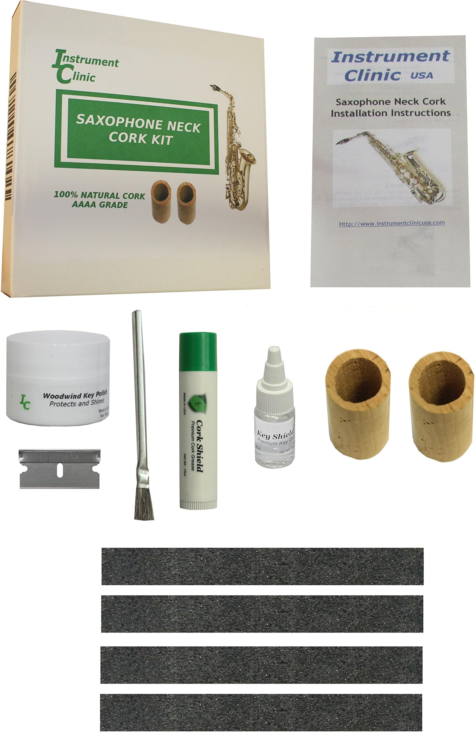 Seamless Alto Saxophone Cork Kit, Maintenance Items