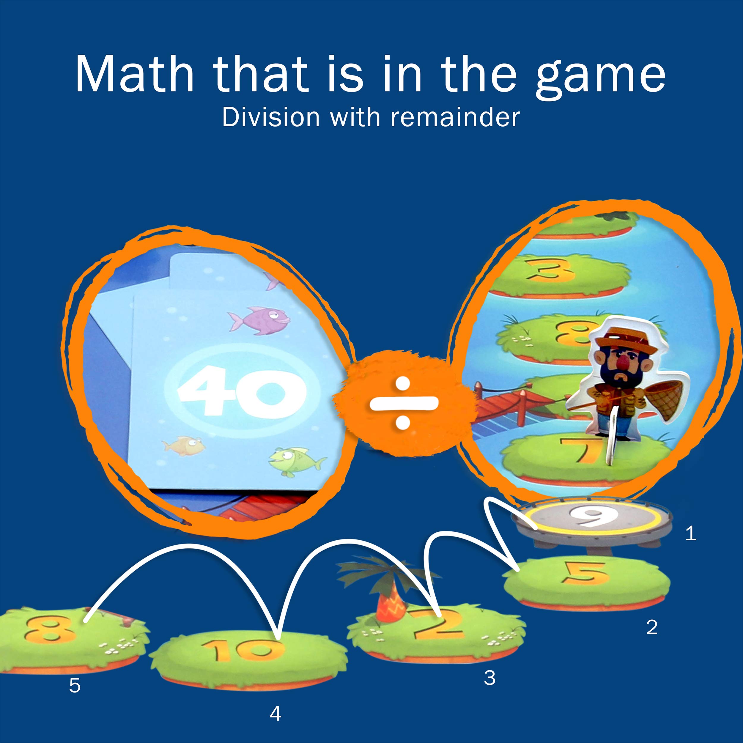 LogicRoots Big Catch Division Game with Remainder Fun Math Board Game