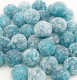 Mega Sour Raspberry Bombs 250 gram bag (1/4 kilo) by Barnetts
