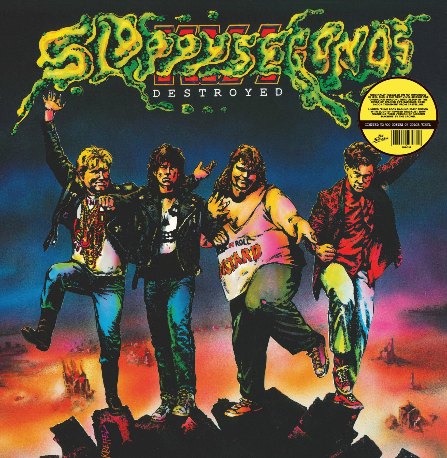 SLOPPY SECONDS - Destroyed (reissue) - Vinyl (green vinyl LP + insert)