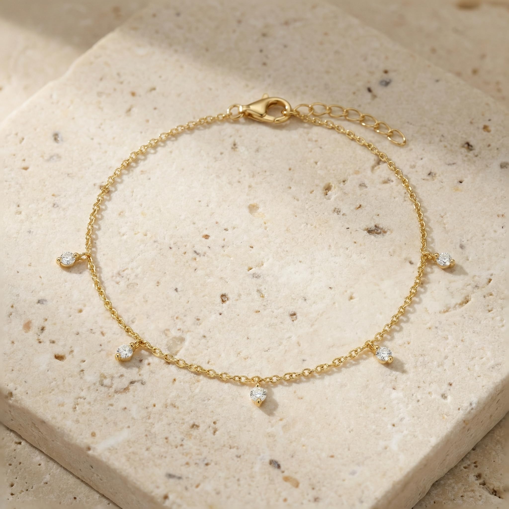 amor - Bracciale da Donna in Argento 925 - Placcato Oro/Dorato - con Zircone - AMR-B0013