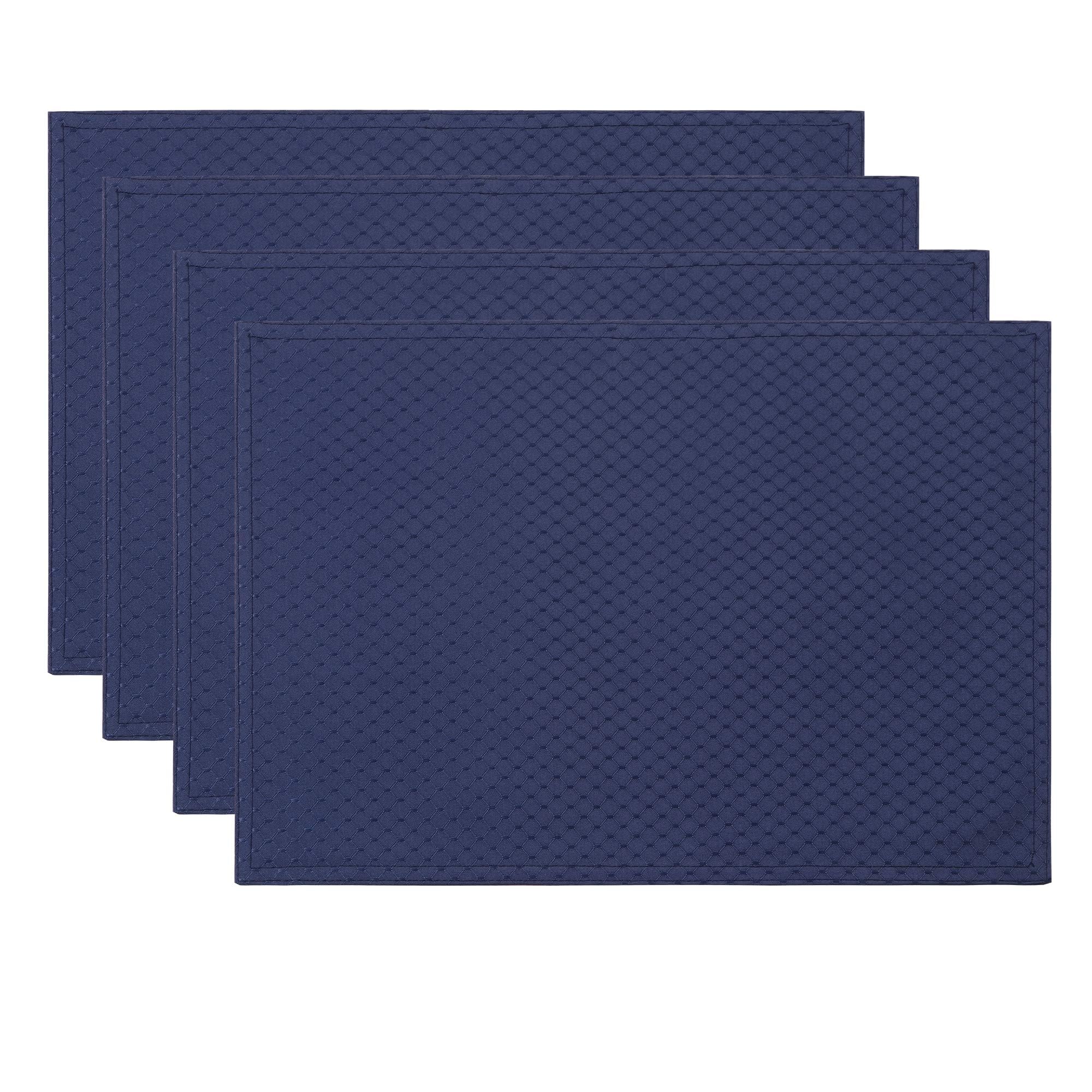 ColorBird Waffle Jacquard Navy Blue Placemats