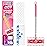 Swiffer Sweep and Mop Deluxe, Limited Edition Pink Wicked: for Good, 2-in-1 Floor Mopping and Sweeping Kit, 1 Sweeper Device, 5 Heavy Duty Dry Sweeping Cloths, 3 Heavy Duty Wet Mopping Cloths