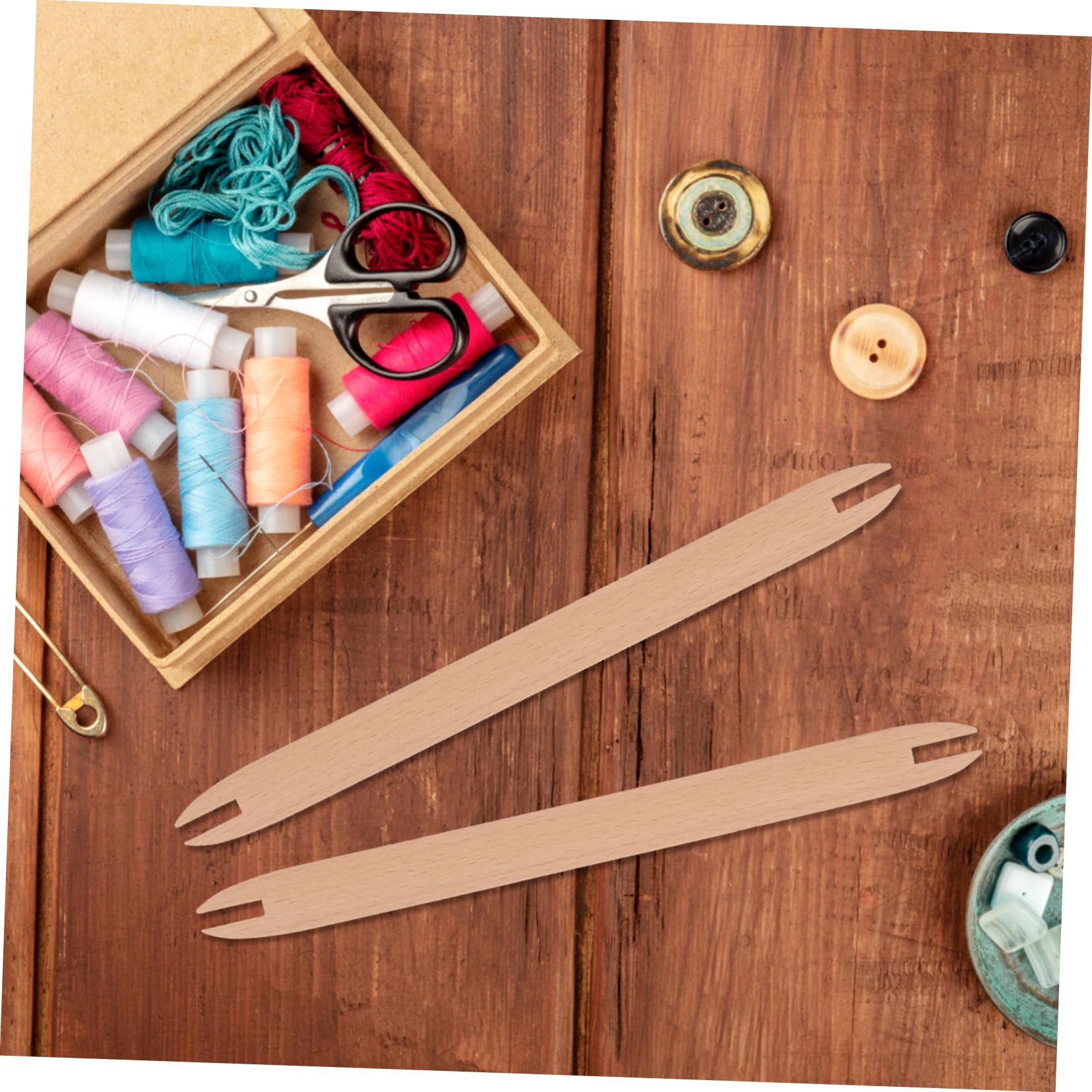 OSALADI 4 Sätze Holz Webschiffchen Diy Strickwerkzeuge Für Handgefertigte Projekte Vielseitig Einsetzbar Für Pullover Teppiche Und Schals Leicht Und Benutzerfreundlich 2 Stück * 4