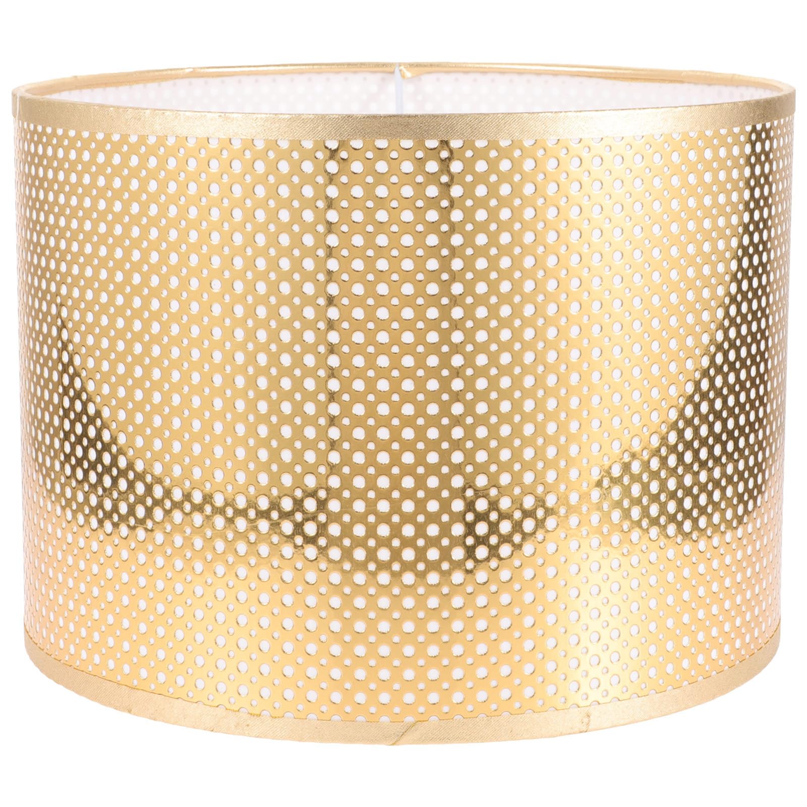 Healeved Paralume a Tamburo Piccolo e Metallo, Paralume Rustico E27 per Lampade da Tavolo da Terra, Diffusore Luce Calda per Soggiorno, Camera da Letto, Hotel e Studio, Diametro 25 Cm X