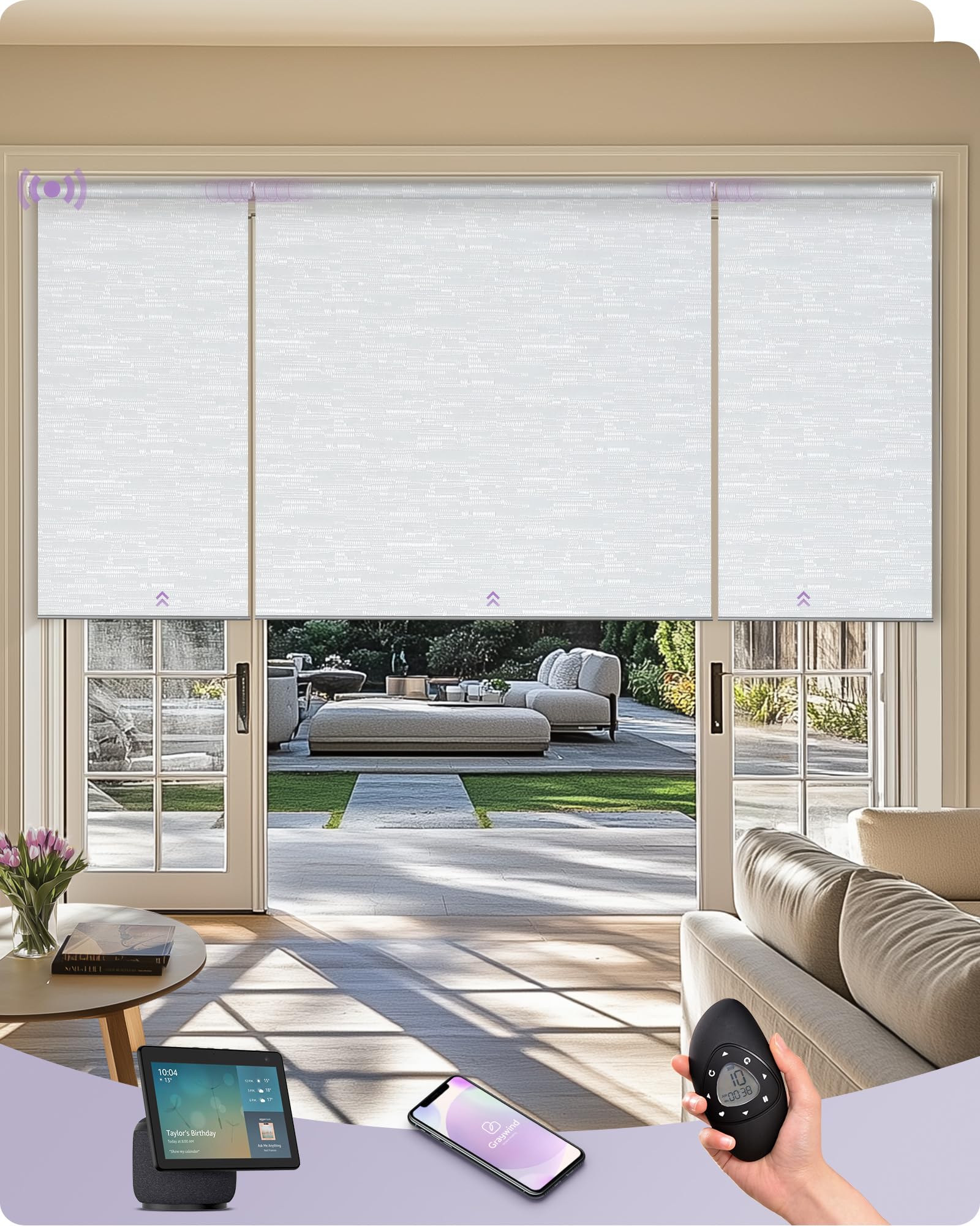 Amazon.com: Graywind Smart Coupled Roller Shades Compatible with
