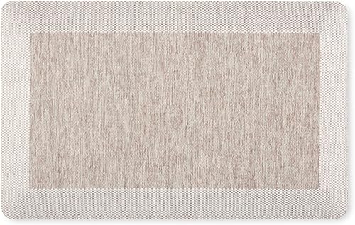 Martha Stewart Mira Modern - Tapete de cocina jaspeado antifatiga con infusión de aire, marrón café, 19.6 x 32 pulgadas