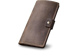 PEGAI Handmade Checkbook Cover with Pen Holder | 100% Genuine Leather Business...