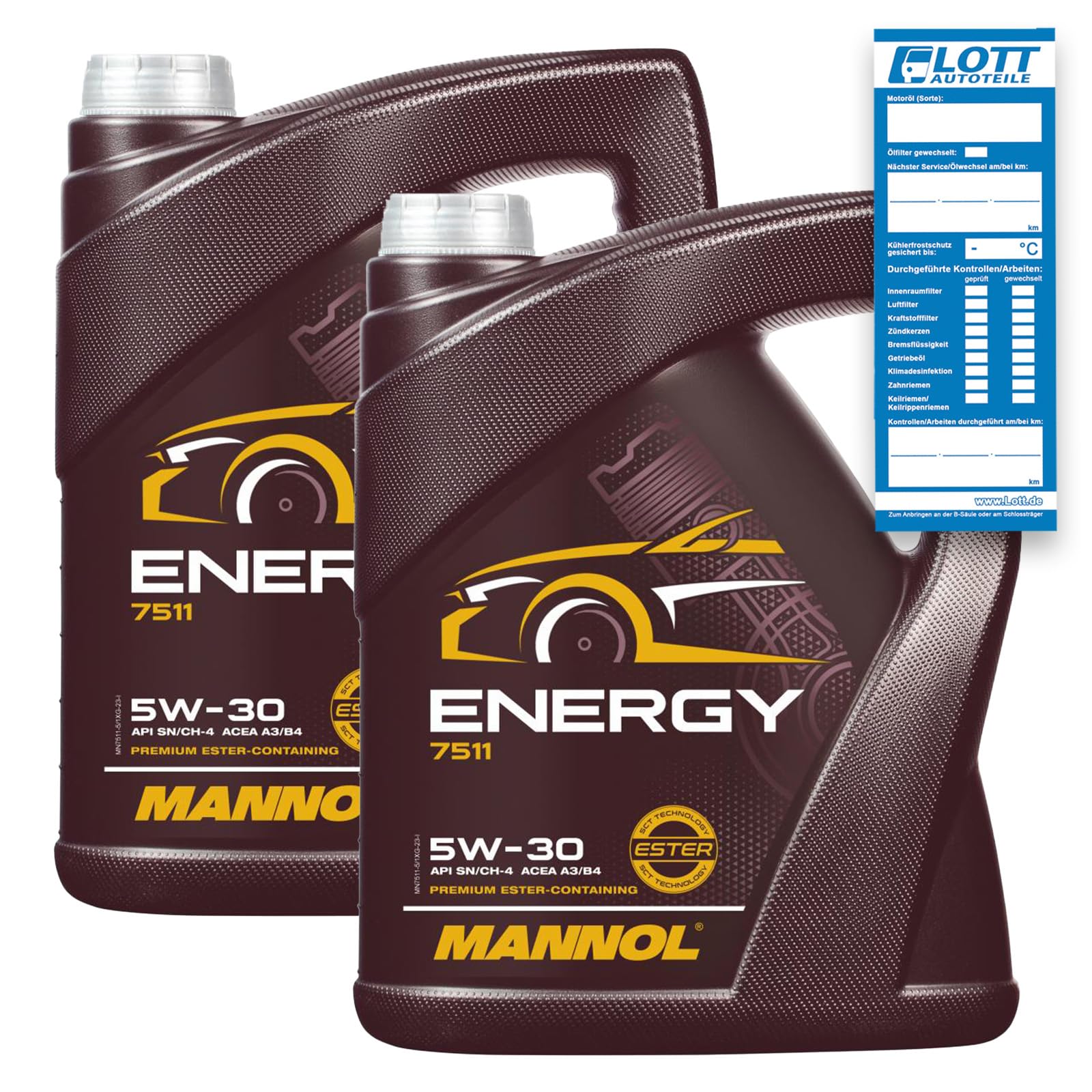 MANNOL 2X 5L Energy 5W-30 Motoröl 502.00 505.00 MB 229.3 ACEA A3 B3