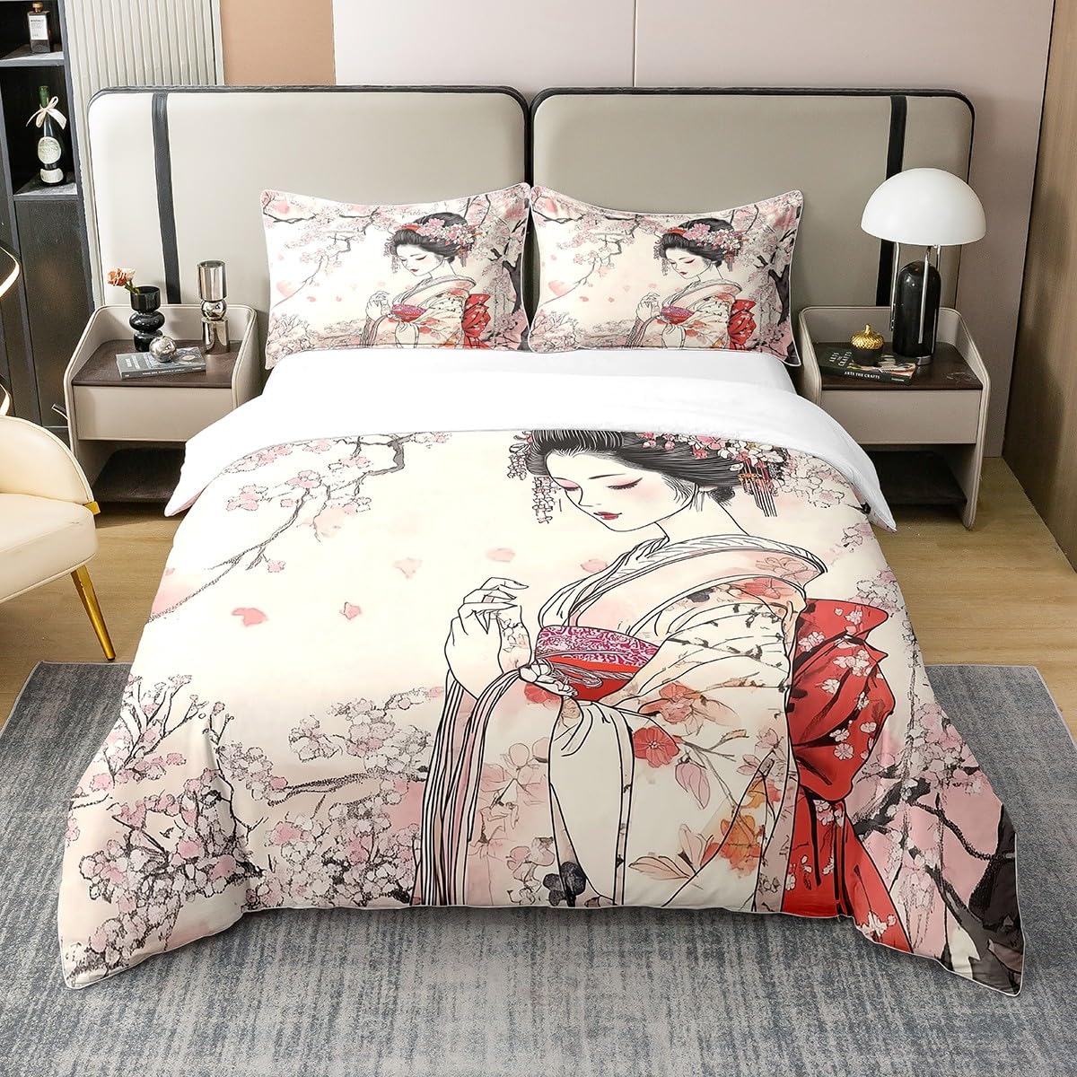 Parure de lit Geisha en coton pour remplacer les draps rêches et embellir la chambre d'enfant