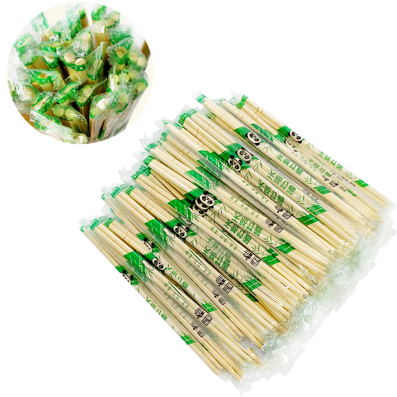 1000 Pairs 8 Inch Disposable Chopsticks, Separated Sleeved Individually Wrapped Disposable Bamboo Chopsticks, Bamboo Wooden for Noodles, Sushi, Asian Food — Amazon image 7