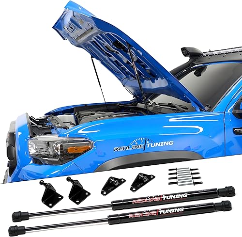 Redline Tuning 21-27016-02 Capó QuickLIFT Plus System MAX Lift Edition (7 pulgadas más alto) compatible con Toyota Tacoma 2016-2023 (todos los