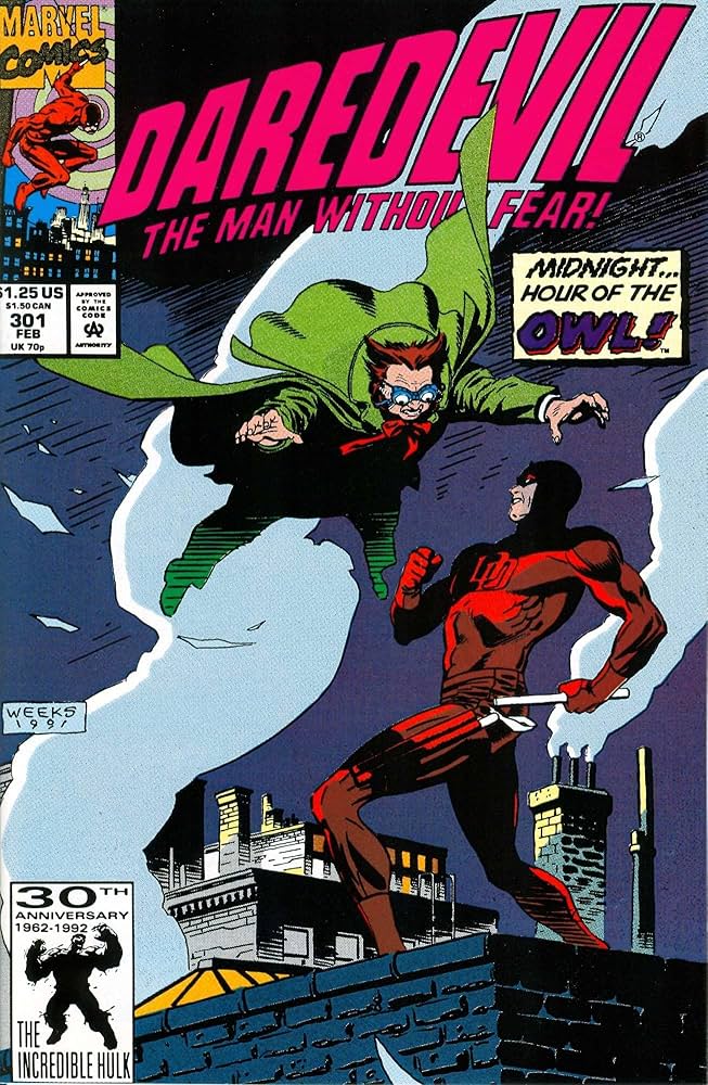 Amazon.com: Daredevil #301 VF ; Marvel comic book | the Owl