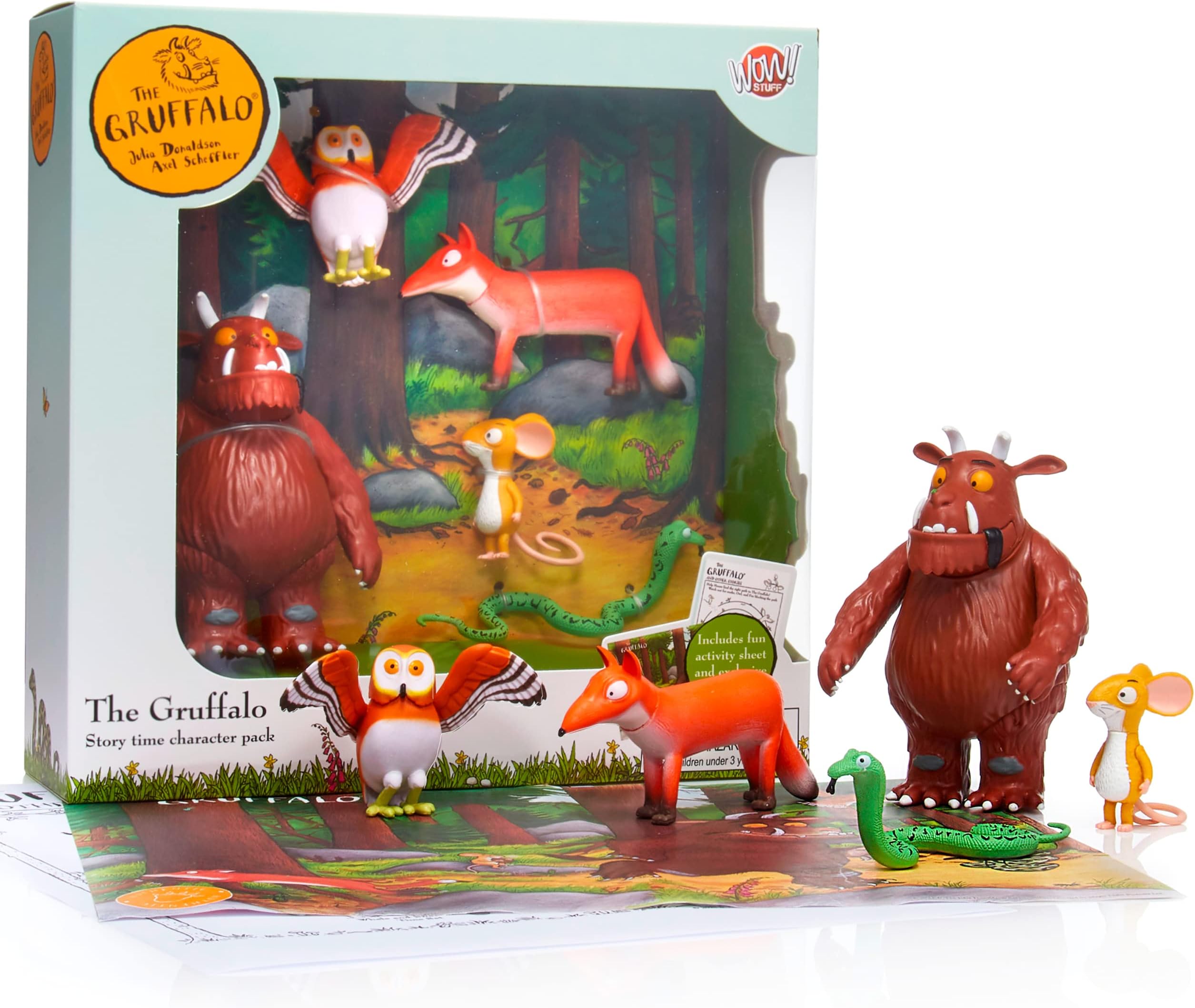 WOW! STUFF The Gruffalo Story Time Family Pack, Mini Play Figures, Official Toy Characters Set from The Julia Donaldson and Axel Scheffler Childrens Books and Films