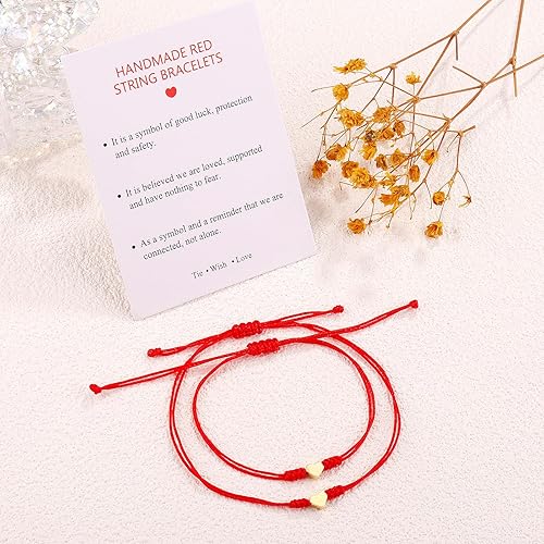 Miniatura 9 de Kabbalah Red String Bracelet Red Bracelet for Protection,Mother Daughter Bracelets,Matching Heart Red Thread Friendship Bracelets for Teen Girls,