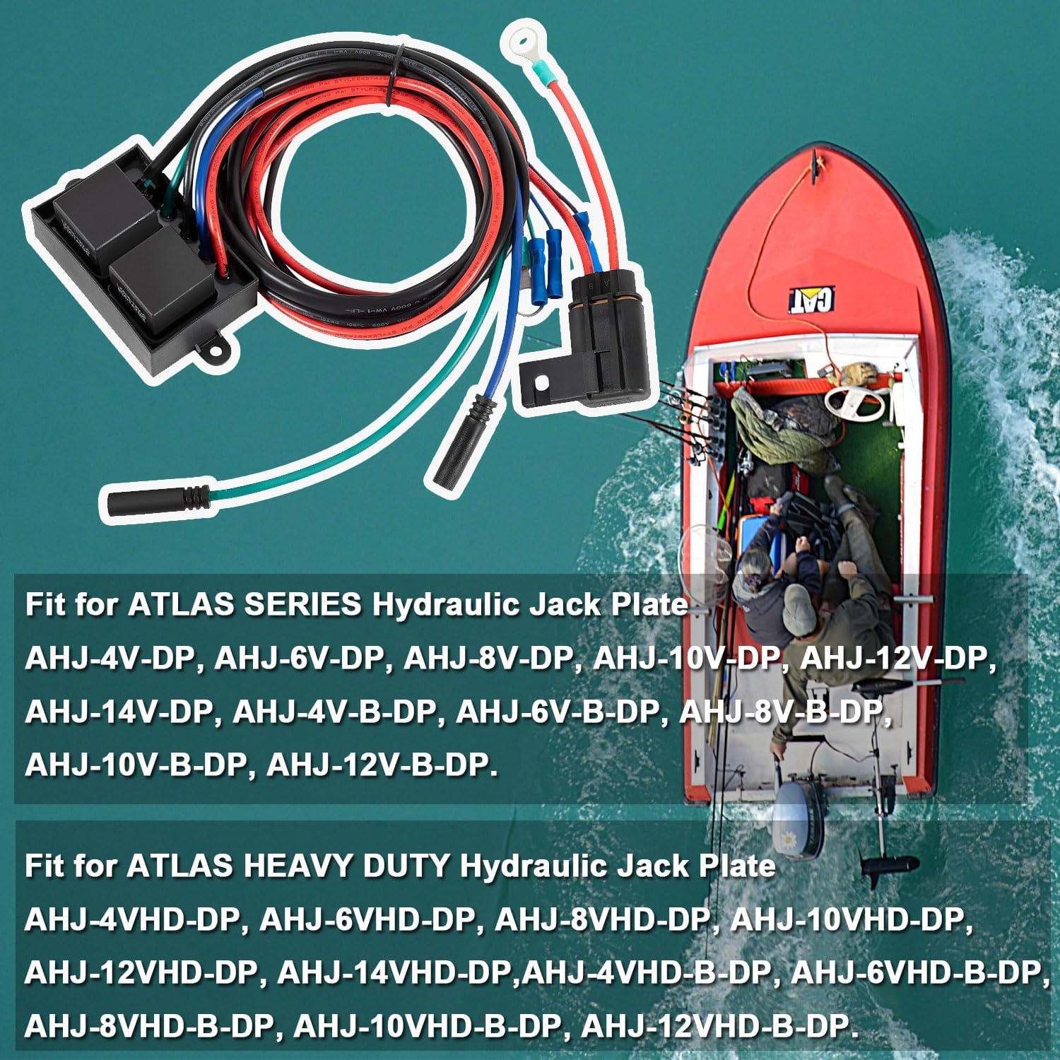 AHJRELAYKIT-2-DP Relay Harness Jack Plate Wiring Replacement Kit Fits for Atlas Hydraulic Jack Plates 2014+