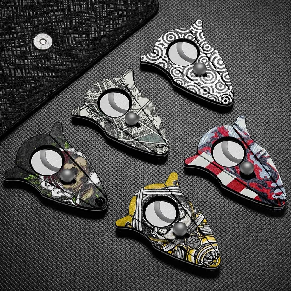 Unique Pattern Cutter, 440 Stainless Steel Sharp Scissors for Men, Multi-Functional Portable Tool(G) image 3