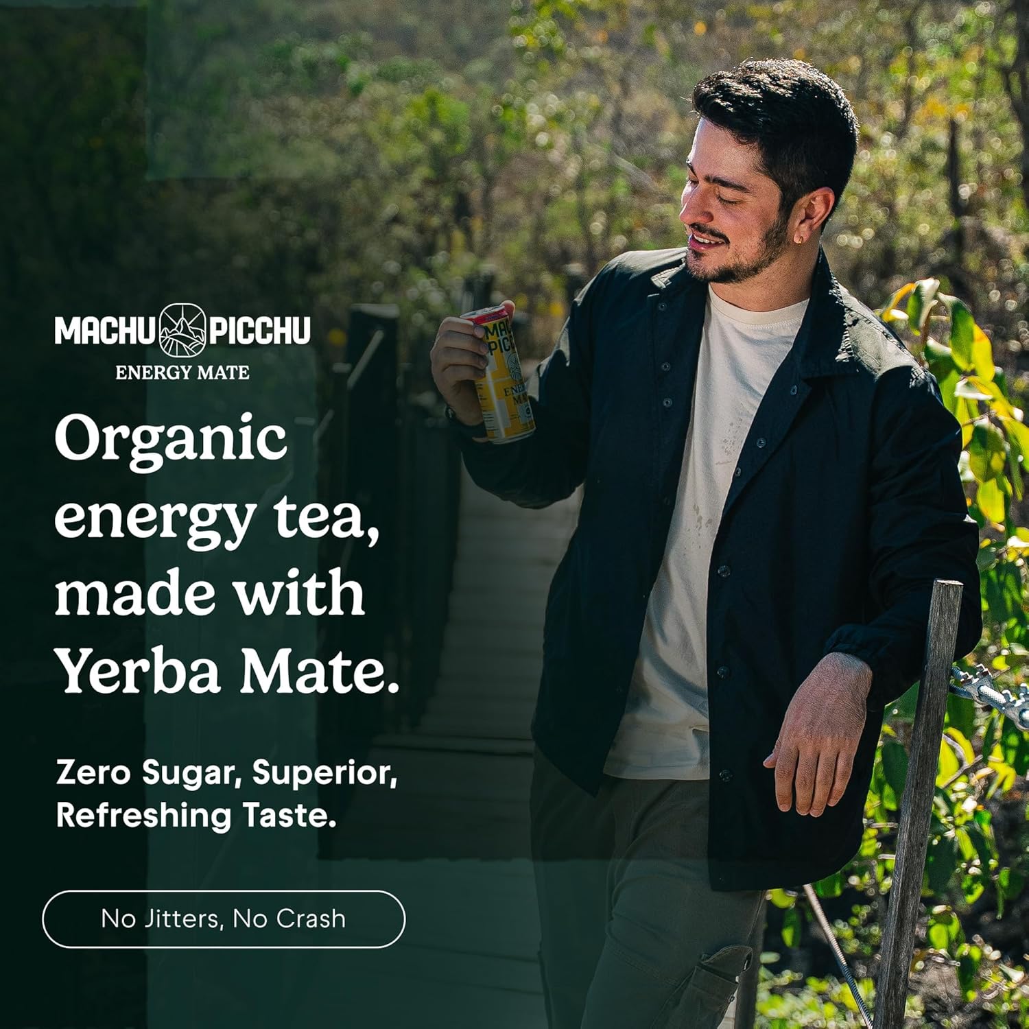 MACHU PICCHU 12-Pack Variety Zero Sugar Energy Mate Drink – Non-Carbonated Yerba Mate, 120mg Organic Caffeine, Smooth Focus Without Jitters or Crash, Low Calorie, USDA Organic, 12oz Cans