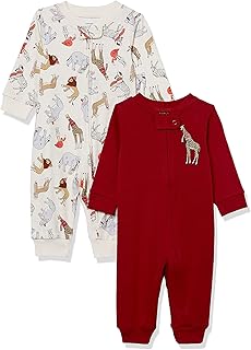 Amazon Essentials Baby,Clothing,Baby Boys 0-24m,Sleepwear & Robes,Sleepsuits Amazon Essentials Baby Girls' Snug-Fit Cotton Footless Sleeper Pyjamas, Multipacks
