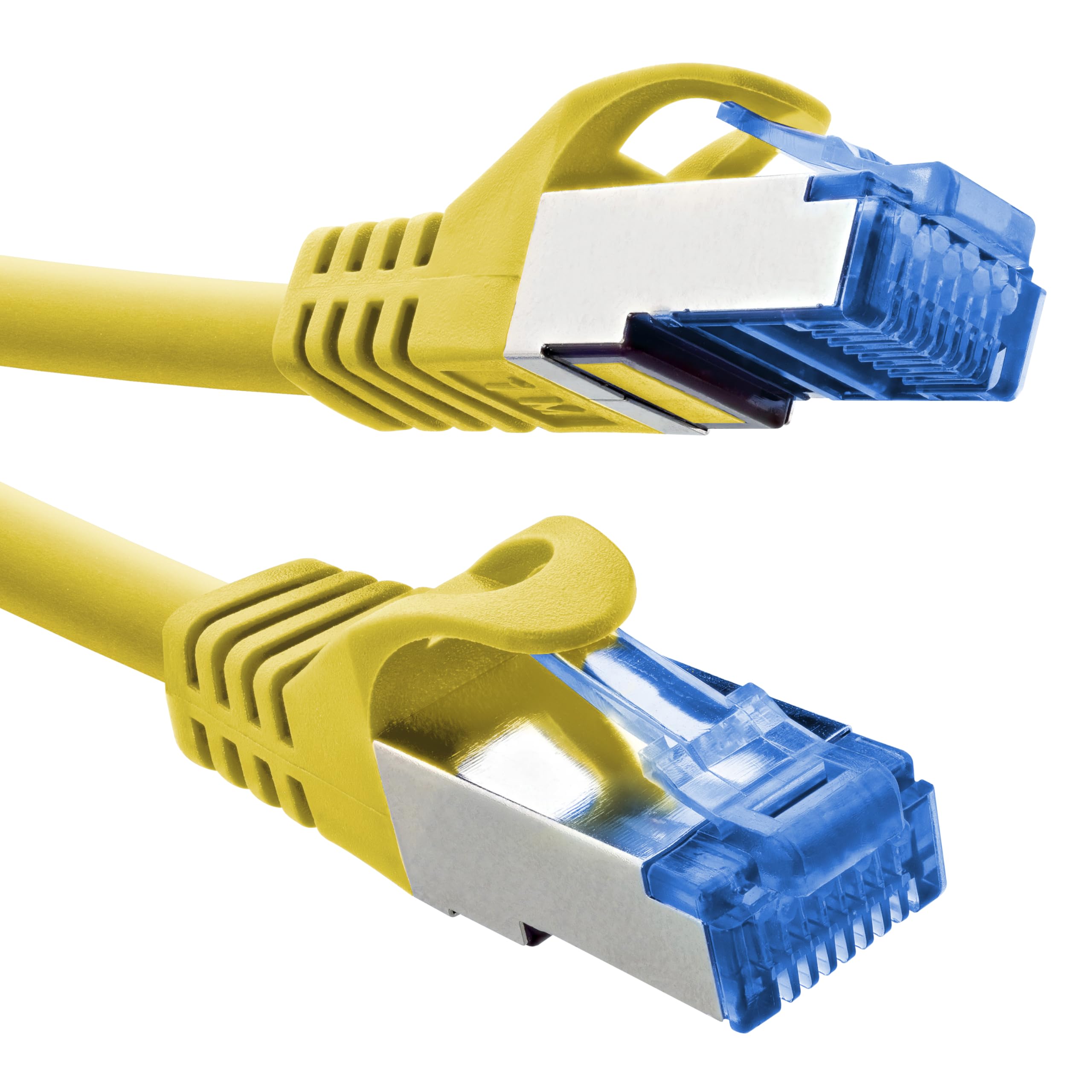InLine Patch Cable, Cat.6A, S/FTP, TPE (LSZH), CCA, PoE, LAN, Ethernet, Network Cable, RJ45 Gigabit, Yellow, 0.3 m, 72633Y