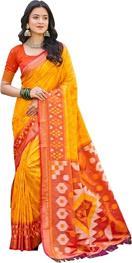 SUTRITI STYLE SOUL Pochampalli Soft Silk Saree with Traditional Ikat Pallu – Designer Ethnic Silk Saree for Weddings, Part...