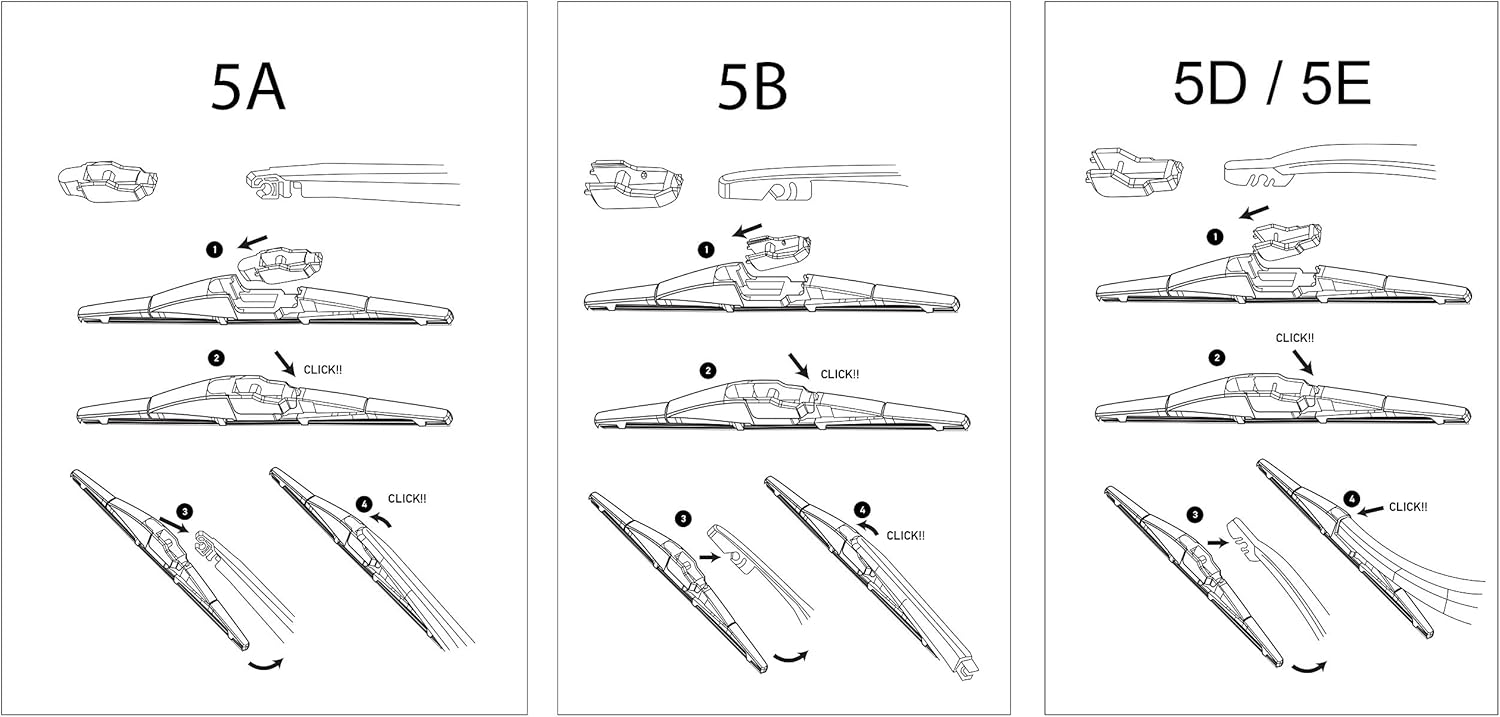 HELLA 9XW398114016T Rear Wiper Pen with Multiconnectors, 16"