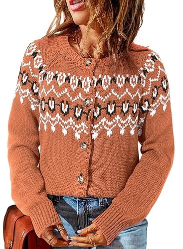 Dokotoo Womens Cardigans Casual Long Sleeve Chunky Knit Fall Winter