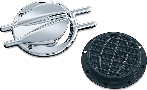 Kuryakyn 8498 Filtro de aire de la motocicleta/componente del filtro: Stinger Vented Trampa Puerta para los filtros de aire estándar del