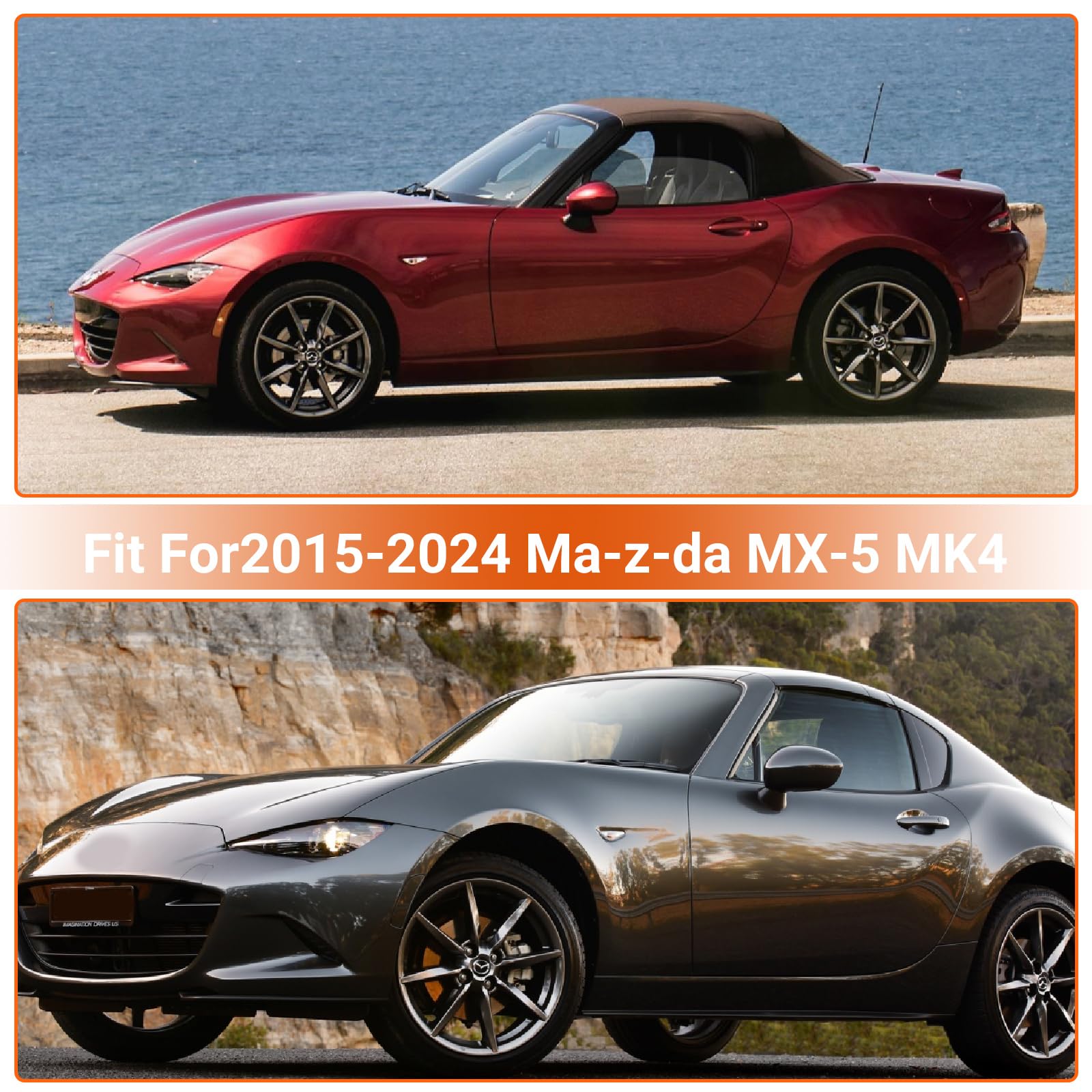 Funda de coche para Mazda MX-5 MK4 ND 2015-2024, 6 capas impermeables protección contra el sol, nieve, lluvia, polvo, cubierta completa