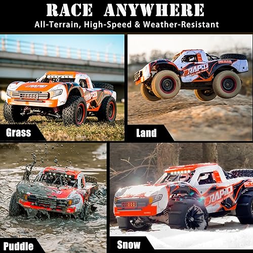 Miniatura 3 de 114 RC Cars 70 KMH de alta velocidad sin escobillas de control remoto todo terreno Camión trofeo rápido para adultos y niños 4WD Off-Road Hobby RC