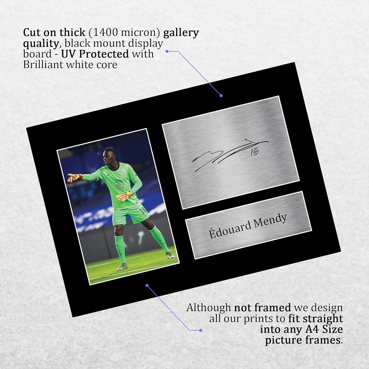 HWC Trading A4 Edouard Mendy Gifts Printed Signed Autograph Picture for Football Fans and Supporters - Image 4