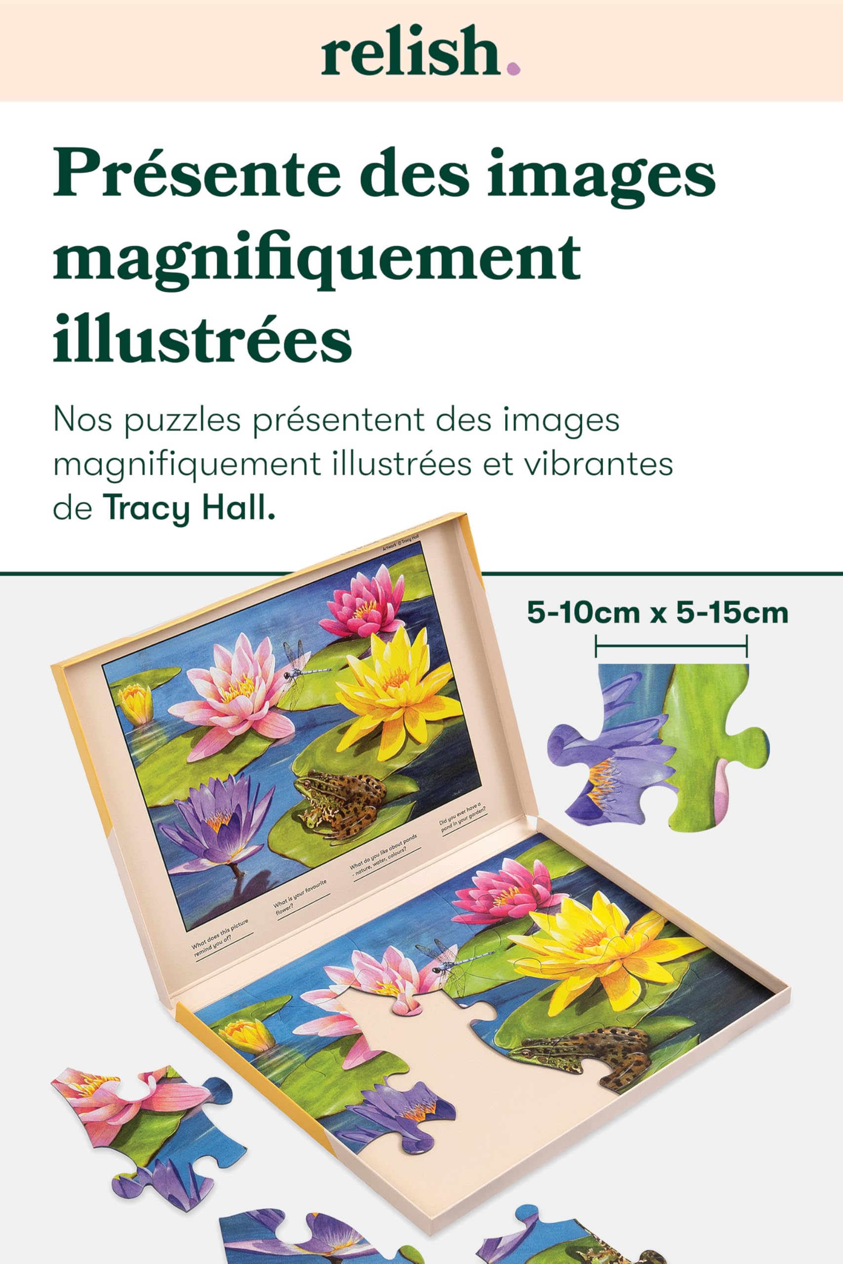 Relish ‘Lily Pond’ Puzzle 13 Pièces : Activités Adaptées aux Seniors Atteints de Démence ou d’Alzheimer
