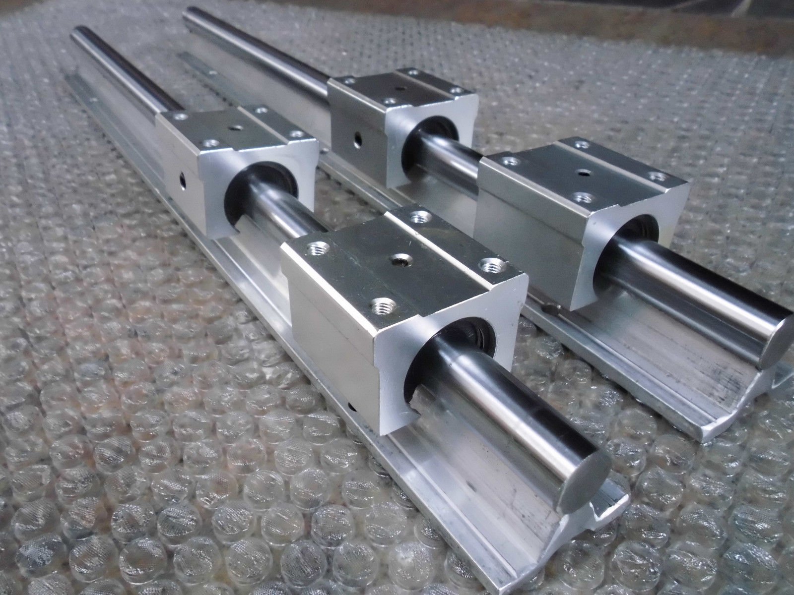 2x SBR25-400m 25mm Fully Supported Linear Rail + 4 SBR25UU BlockbEARING