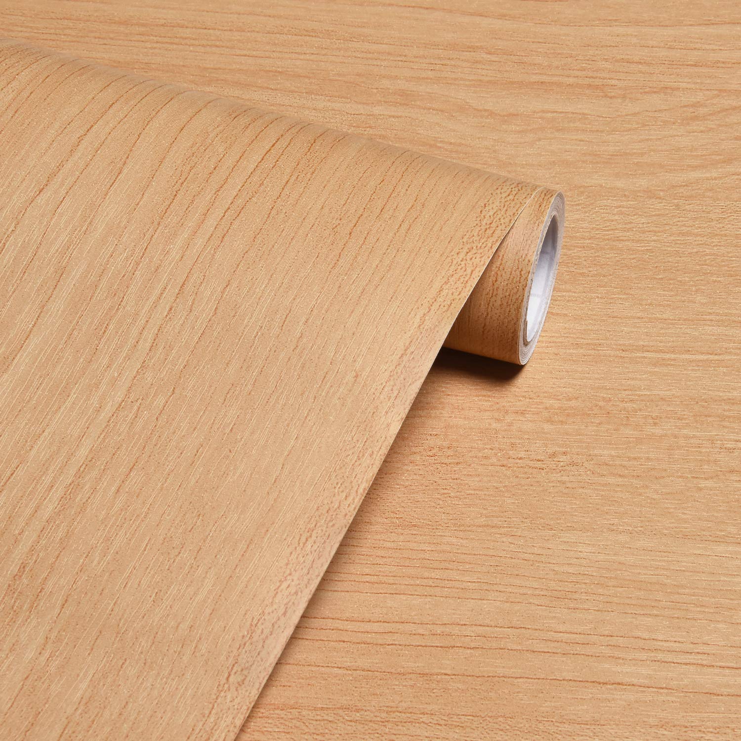 Maustic Maple Wood Grain Contact Paper Yellow Peel and Stick Wallpaper