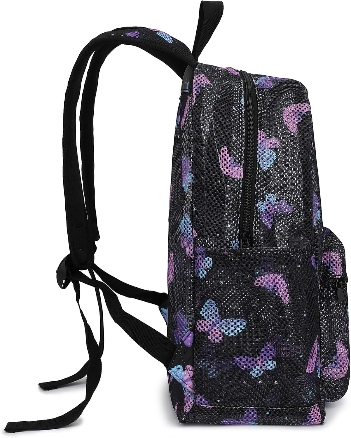 Butterfly Mesh Backpack for Girls, kids Women School Backpacks Semi-Transparent Bookbag See Through Beach Bag Daypack - Image 6