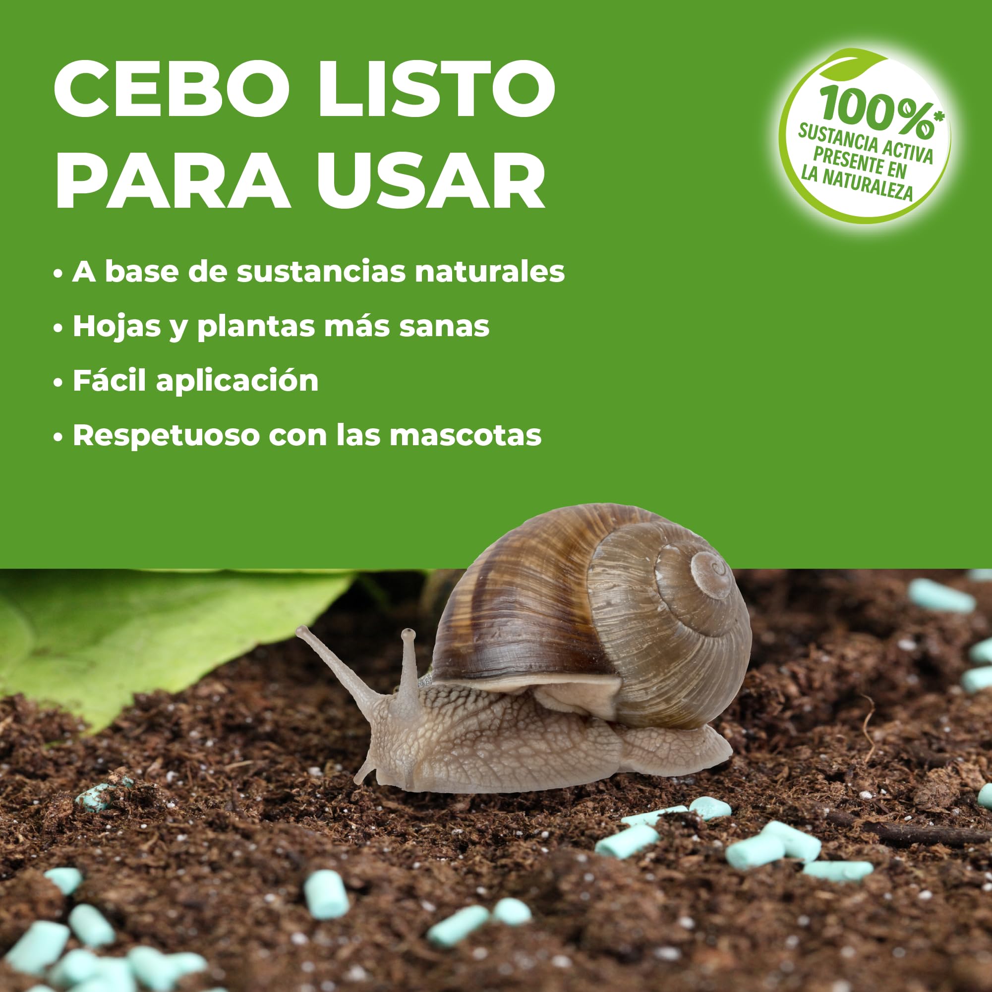 Solabiol Anticaracoles Natural RB. Protección Natural contra Caracoles y babosas. 100% Ingredientes Naturales