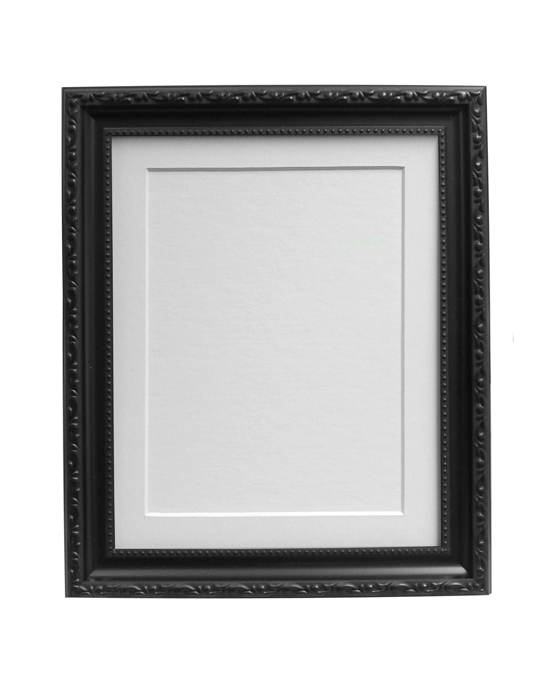FRAMES BY POST Shabby Chic Black Picture Photo Frame with White mount 40 x 50 cm Image size A3 — image 1