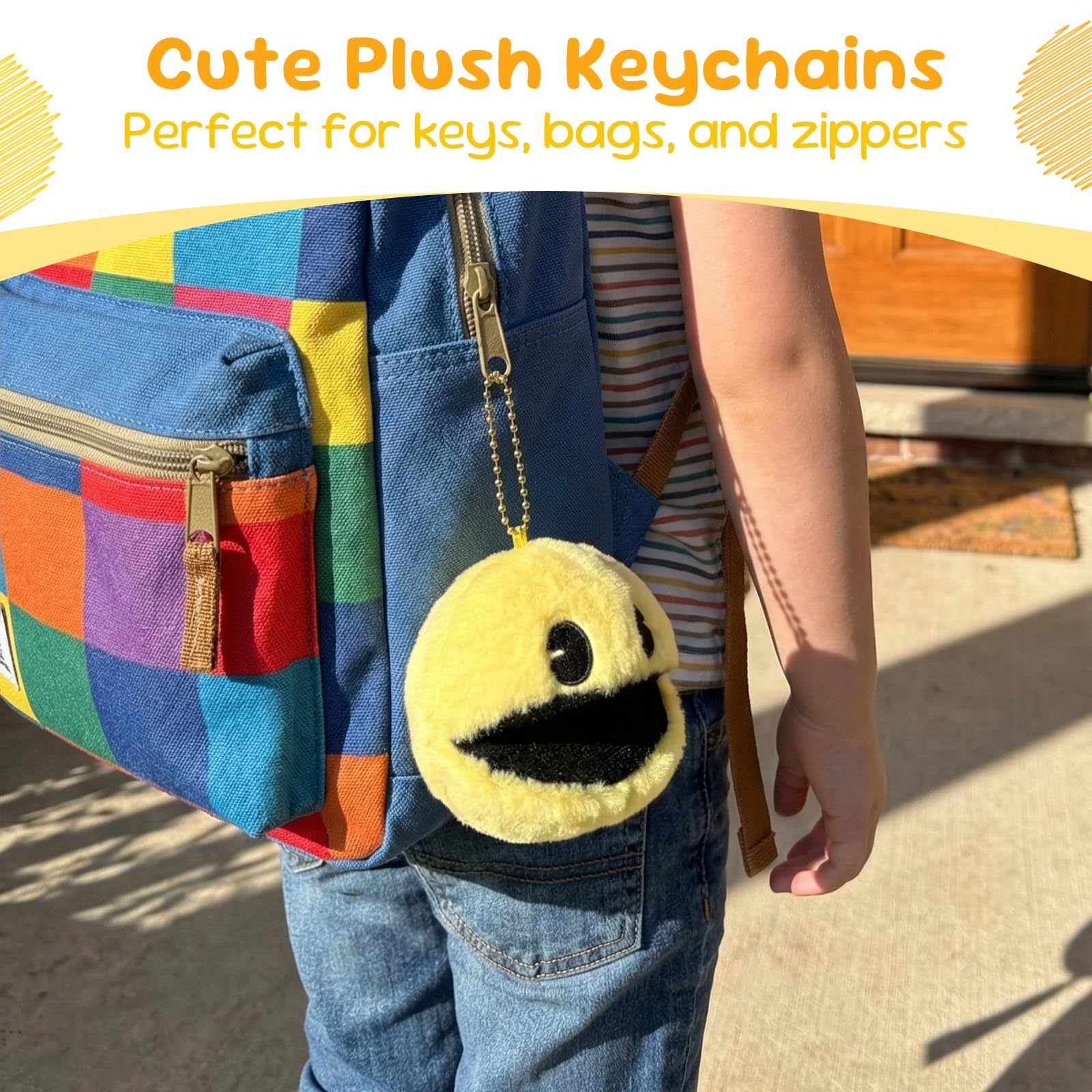 Amazon.co.jp: パックマン ぬいぐるみ キーホルダー 5個セット とても