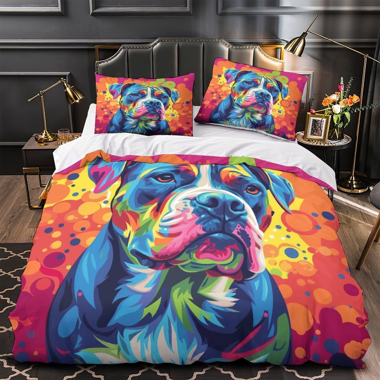 Housse de couette arbre cosmique double parure de lit surréaliste microfibre super douce