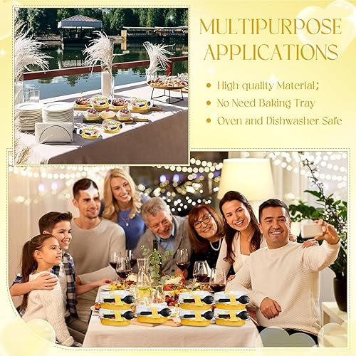 Miniatura 4 de Yinkin 50 juegos de moldes para tartas en forma de corazón de 9 onzas para el día de San Valentín, moldes de papel de aluminio de 5.4 pulgadas con