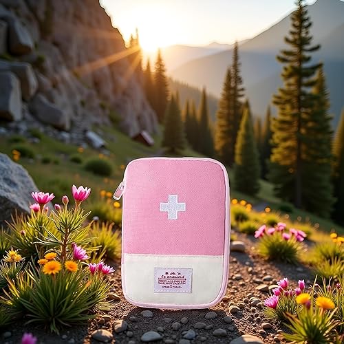 Miniatura 4 de 1 bolsa de primeros auxilios vacía, bolsa vacía de primeros auxilios, mini bolsa médica portátil para acampar al aire libre, senderismo, viajes,