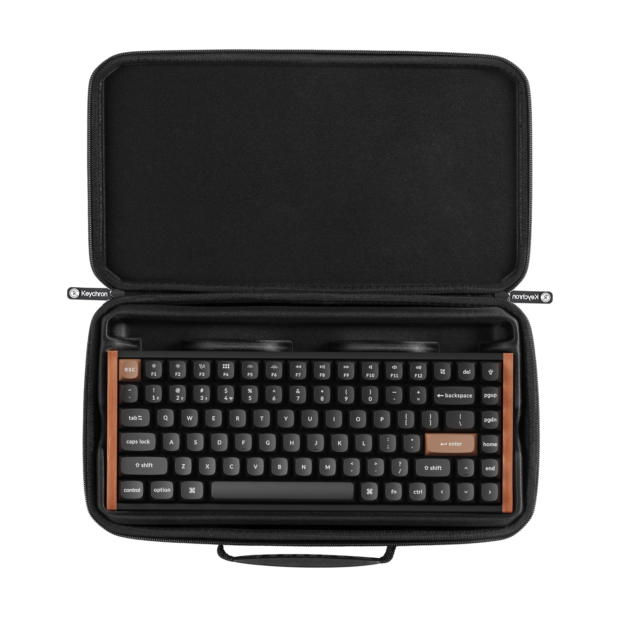 Keychron Carrying Case for K2 Series Black EVA Hard Shell Canvas Bag with Comfortable Handle for Travel & Storage