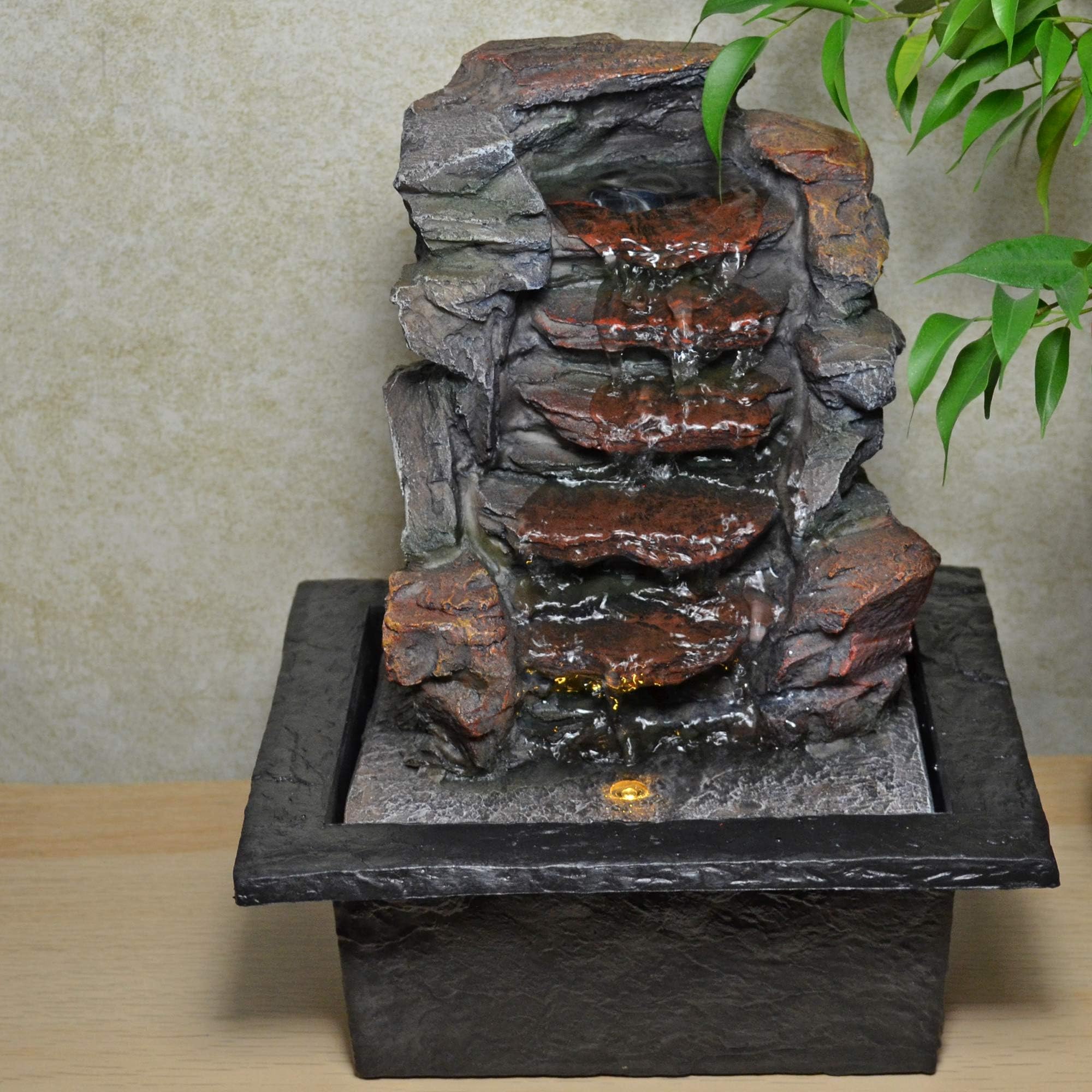 Creative Touch Magical Mountain Indoor Water Fountain with LED Light